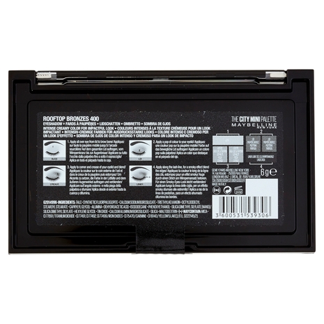 Maybelline New York The City Mini Palette, Pigmenti Puri, 400 Rooftop Bronzes